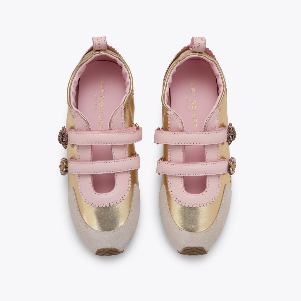 Islington Mary Jane Sneakers in Gold Leather