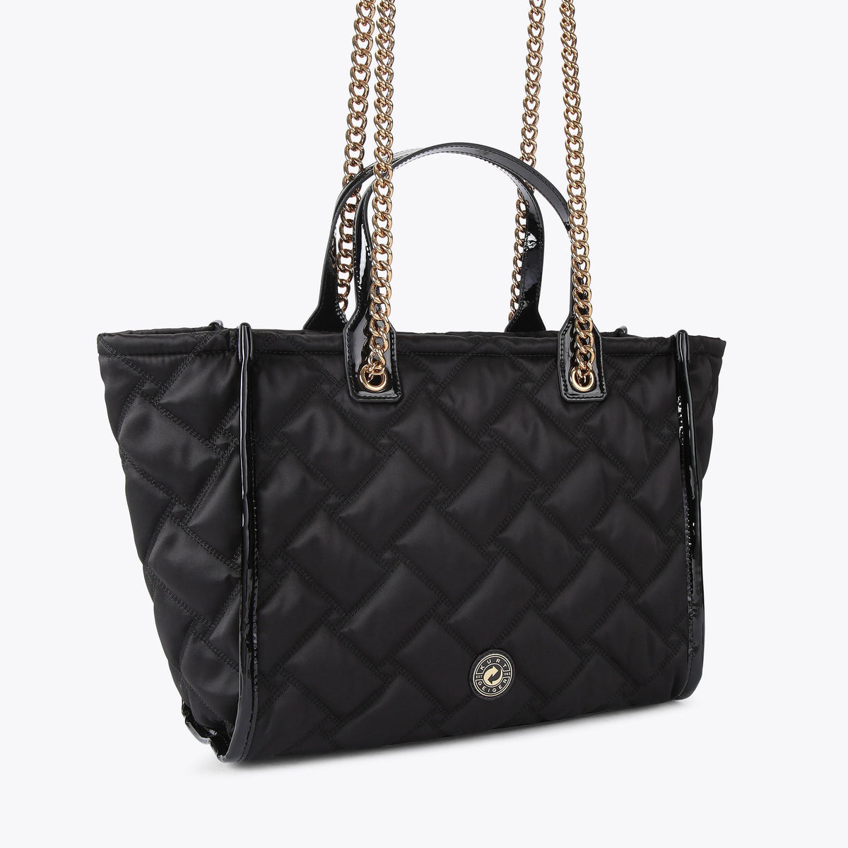 Hoxton Quilted Nylon Shopper Bag in Black