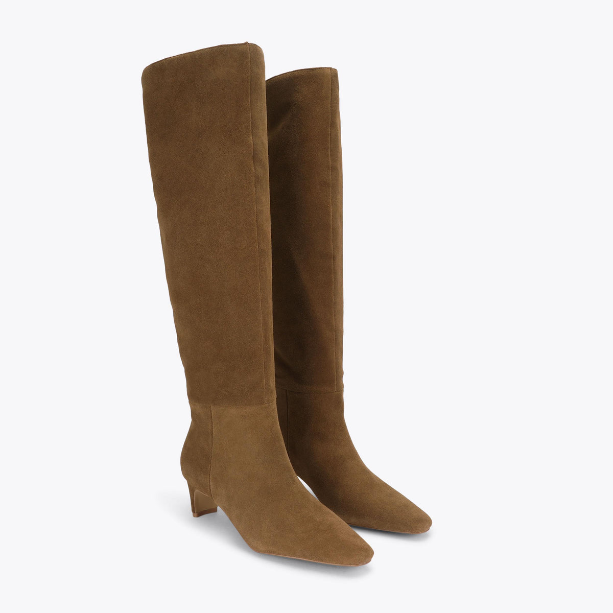 Ascot Knee Boot in Tan Suede