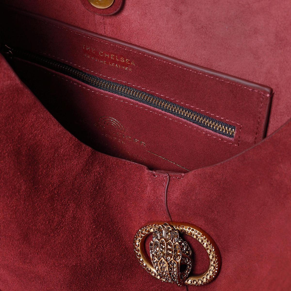 Large Chelsea Slouch Hobo Bag in Wine Red Suede