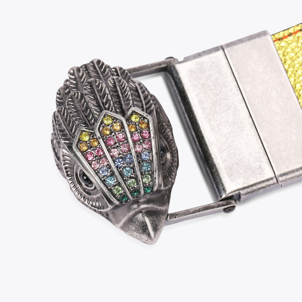 Reversible Eagle Rainbow Belt in Multi Colour Leather
