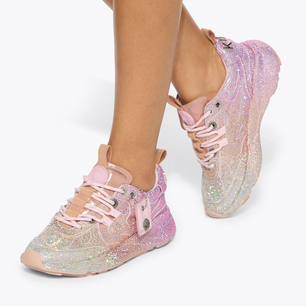 Kurt Crystal Runner Sneakers in Pink