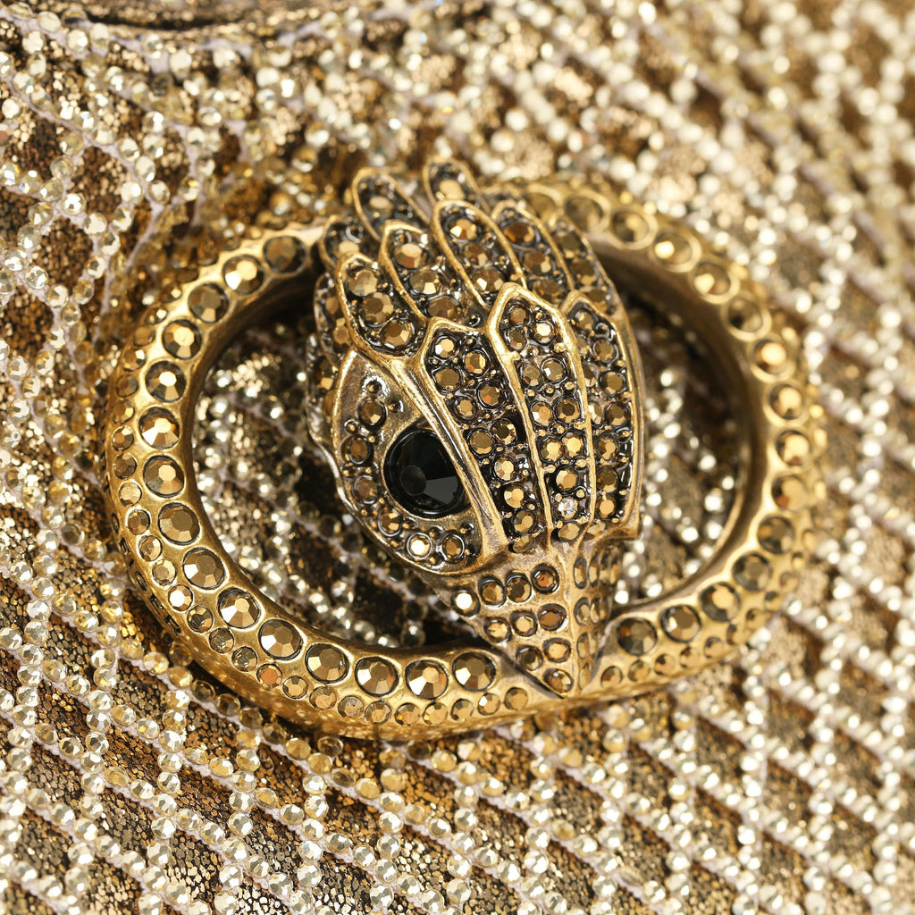 Chelsea Small Slouch Hobo Bag in Metallic Gold Fabric