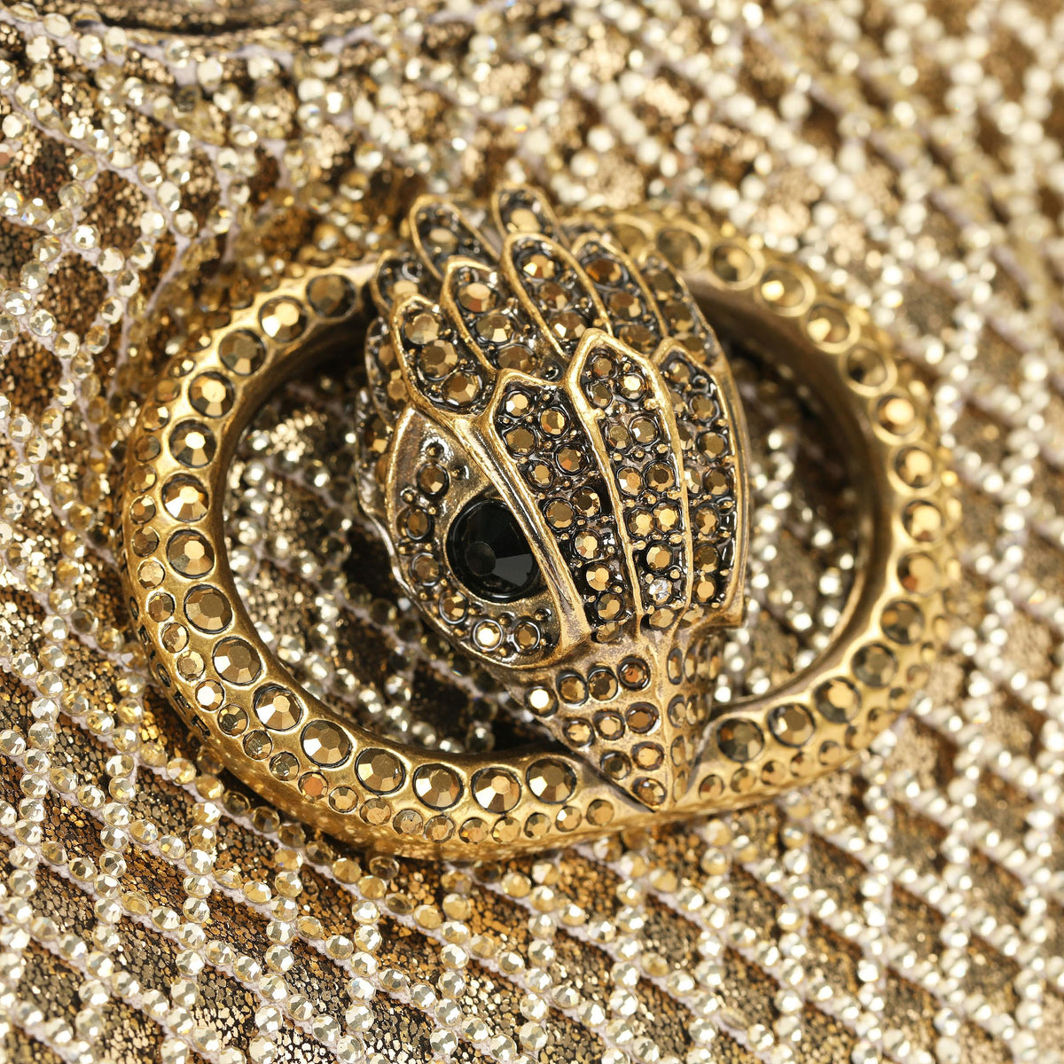 Chelsea Small Slouch Hobo Bag in Metallic Gold Fabric