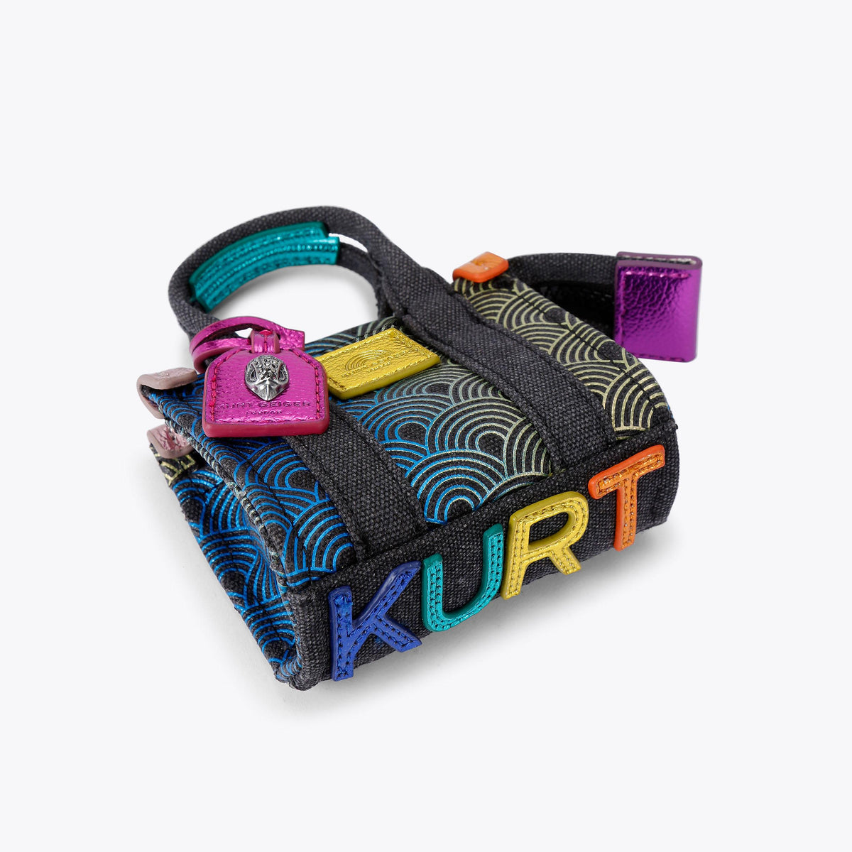 Micro Southbank Tote Bag in Black Rainbow Print