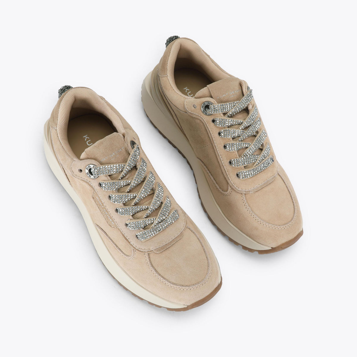 Metro Runner Sneakers in Beige Suede