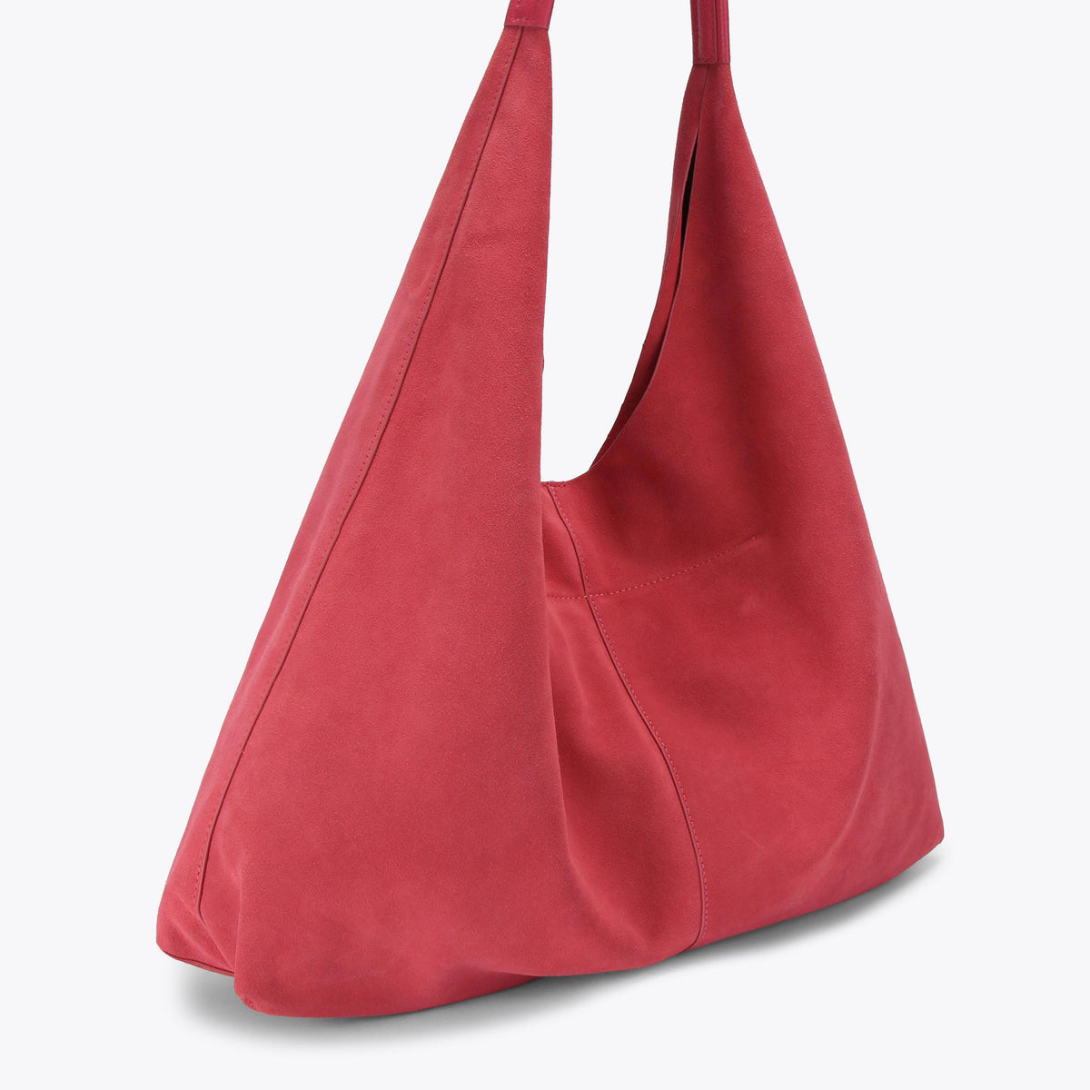Large Chelsea Slouch Hobo Bag in Pink Suede
