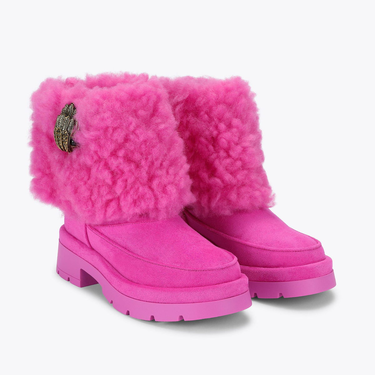 Blighty Cozy Ankle Drench Boot in Pink Suede