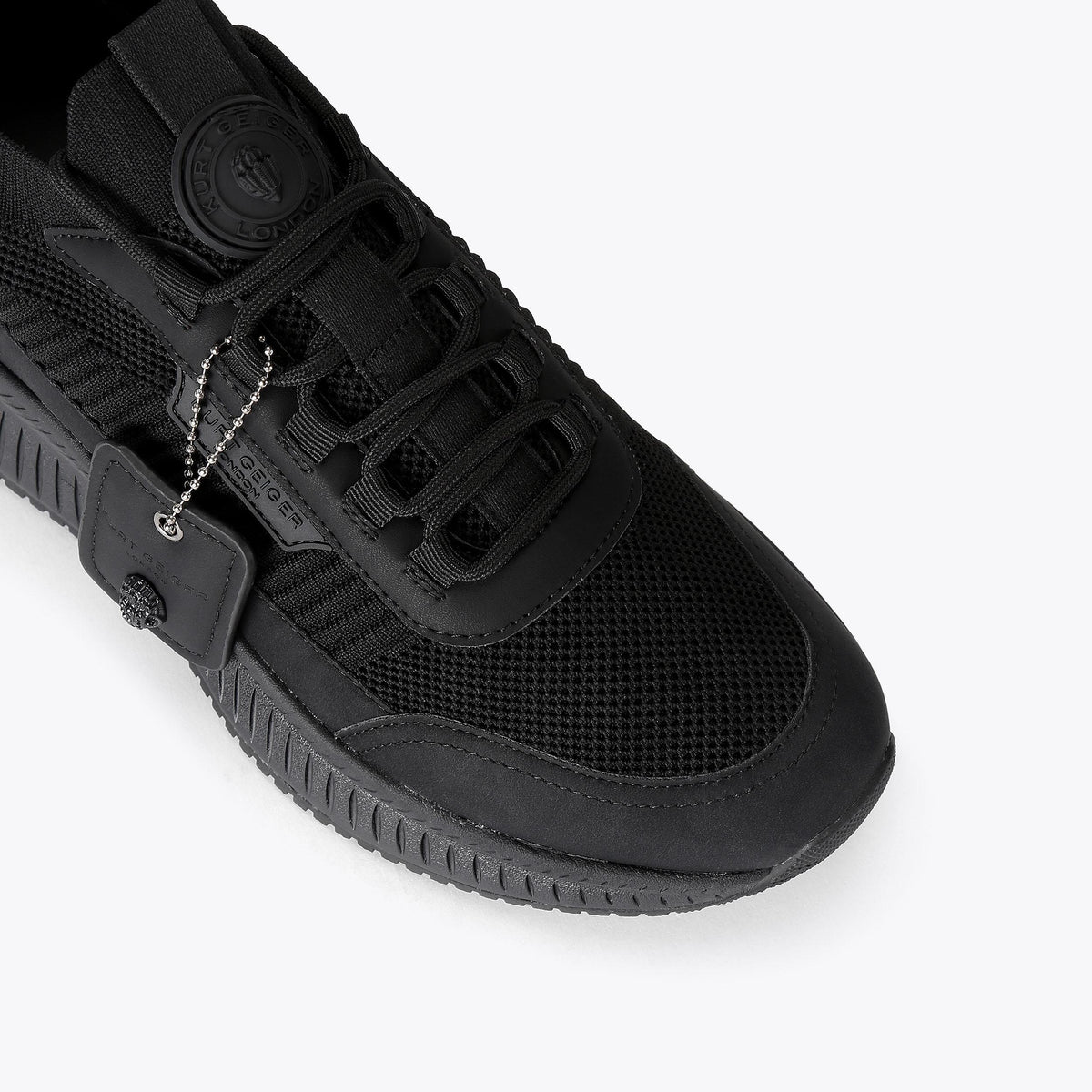 Manor Lace-Up Sneaker in Black Mesh