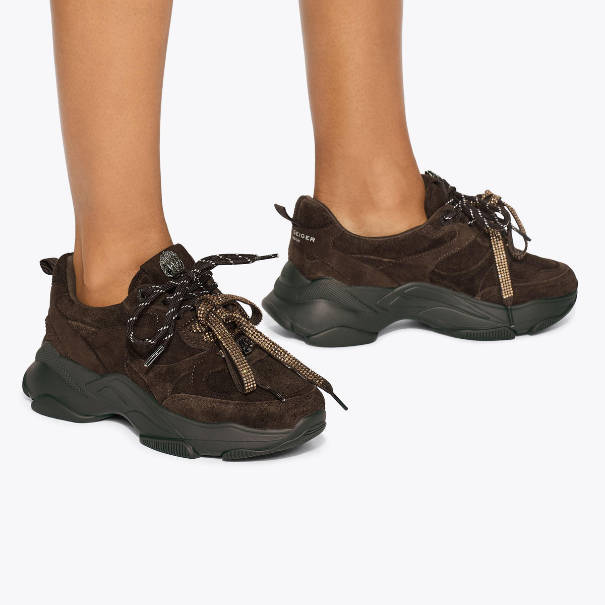 Starlight Runner Sneakers in Dark Brown Suede