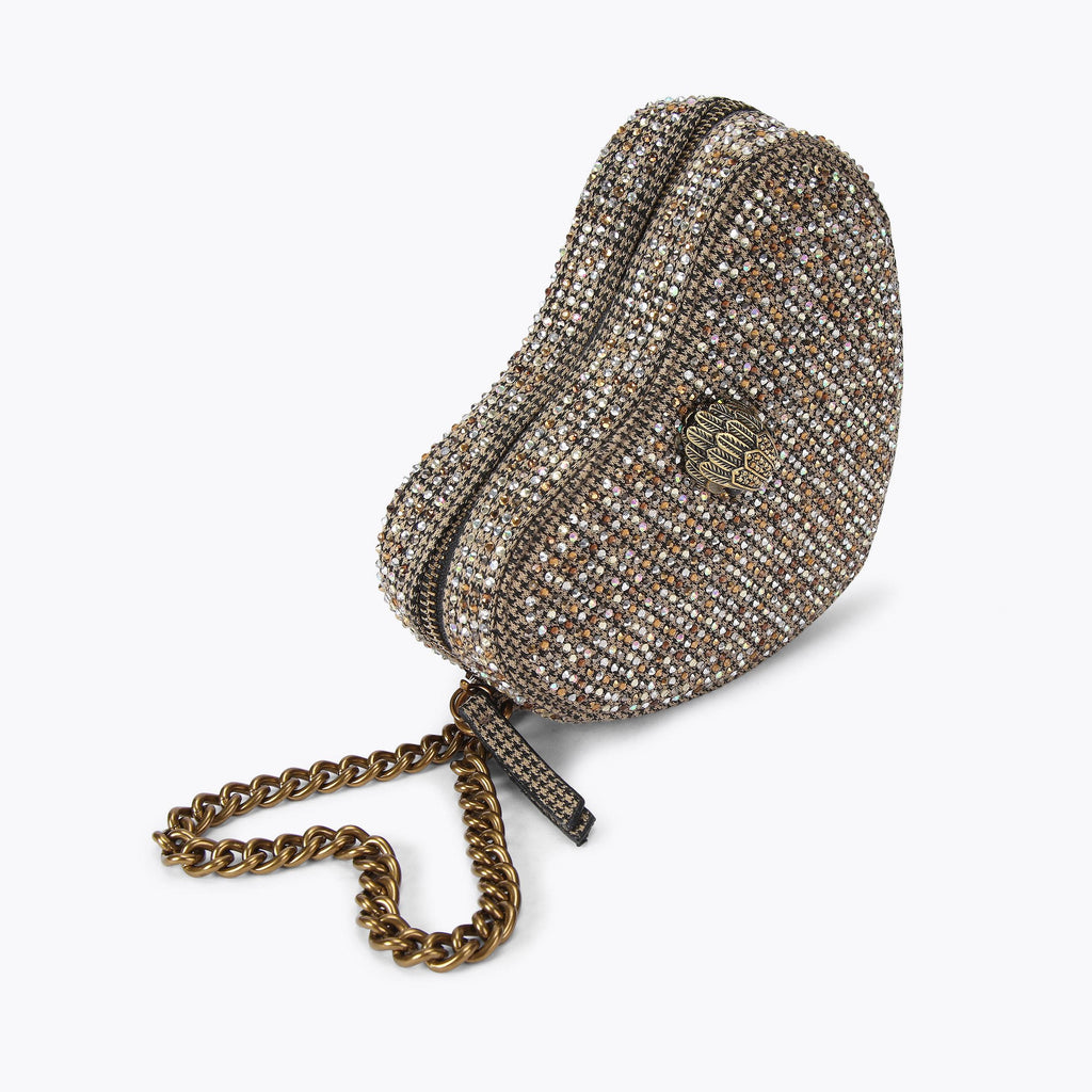 Kensington Heart Shoulder Bag in Beige