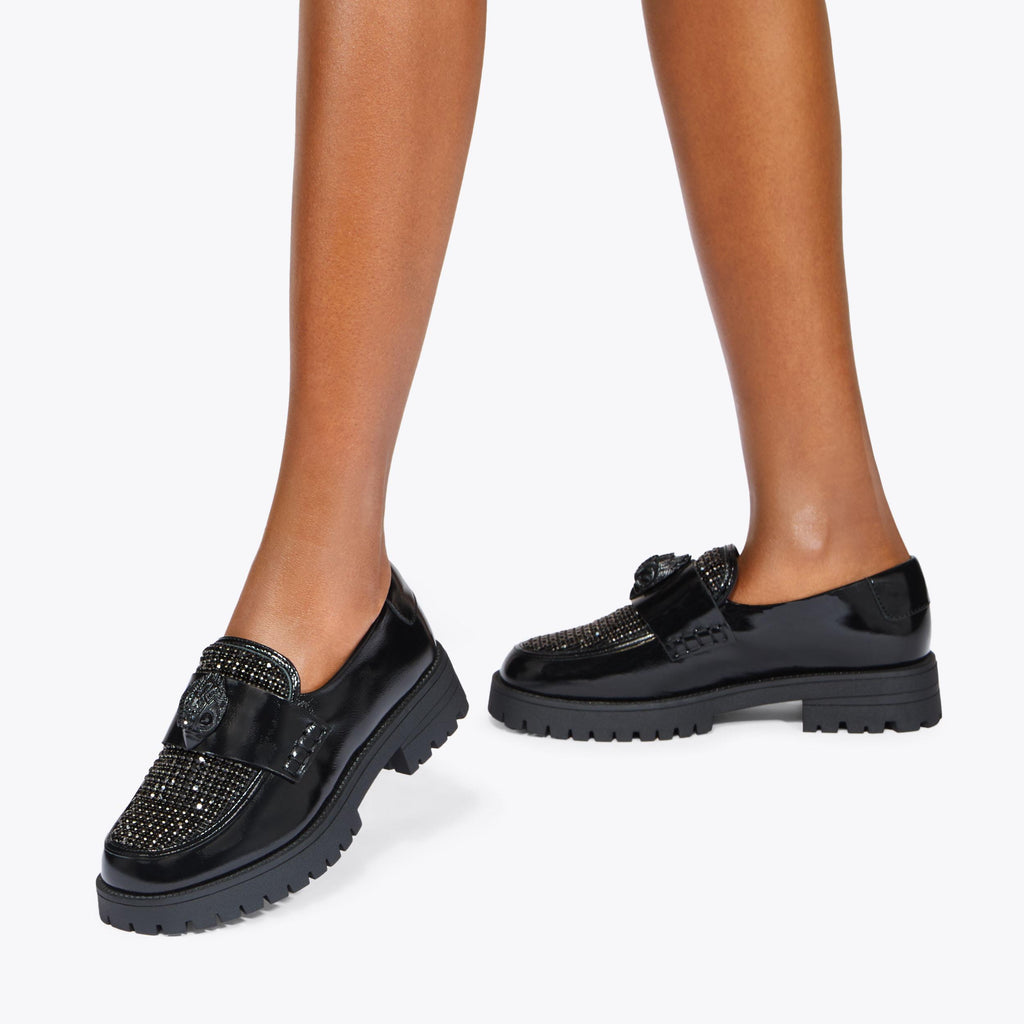 Eagle Crystal Loafer in Black