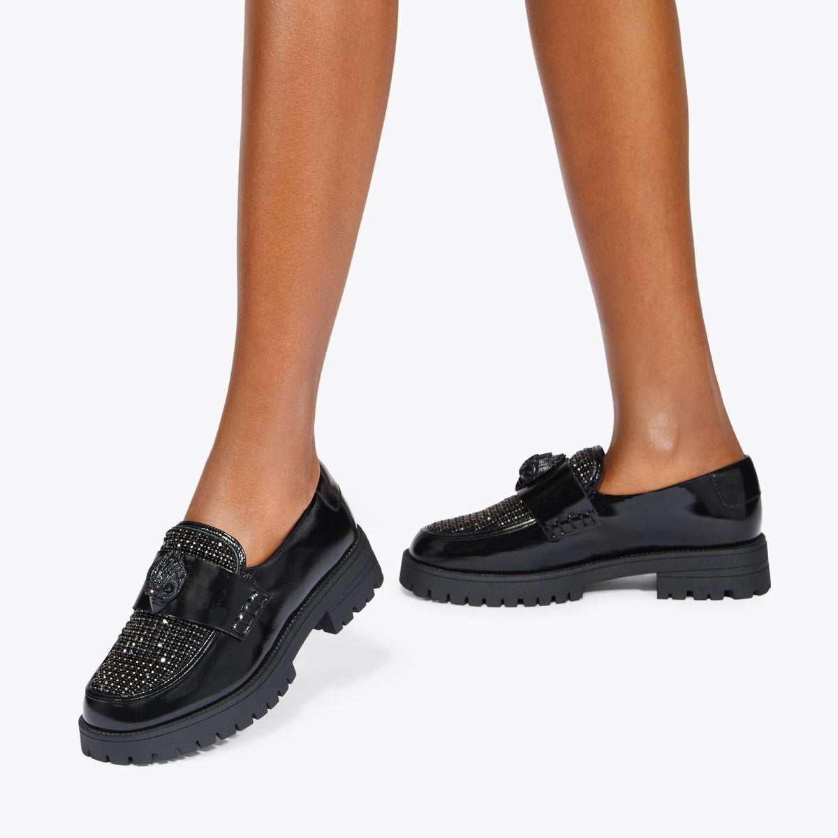 Eagle Crystal Loafer in Black