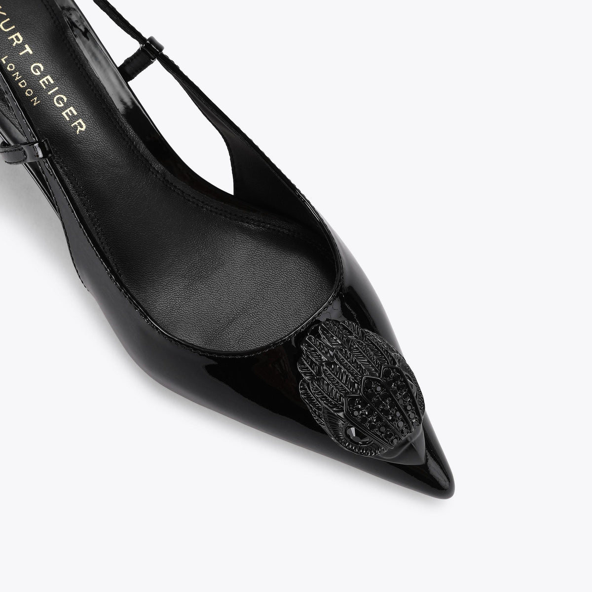 Belsize 40 Slingback Heel in Black Patent Leather