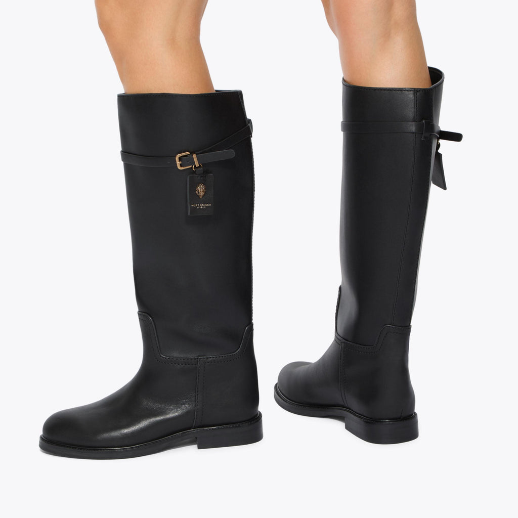 Sloane Riding Boot in Black Leather