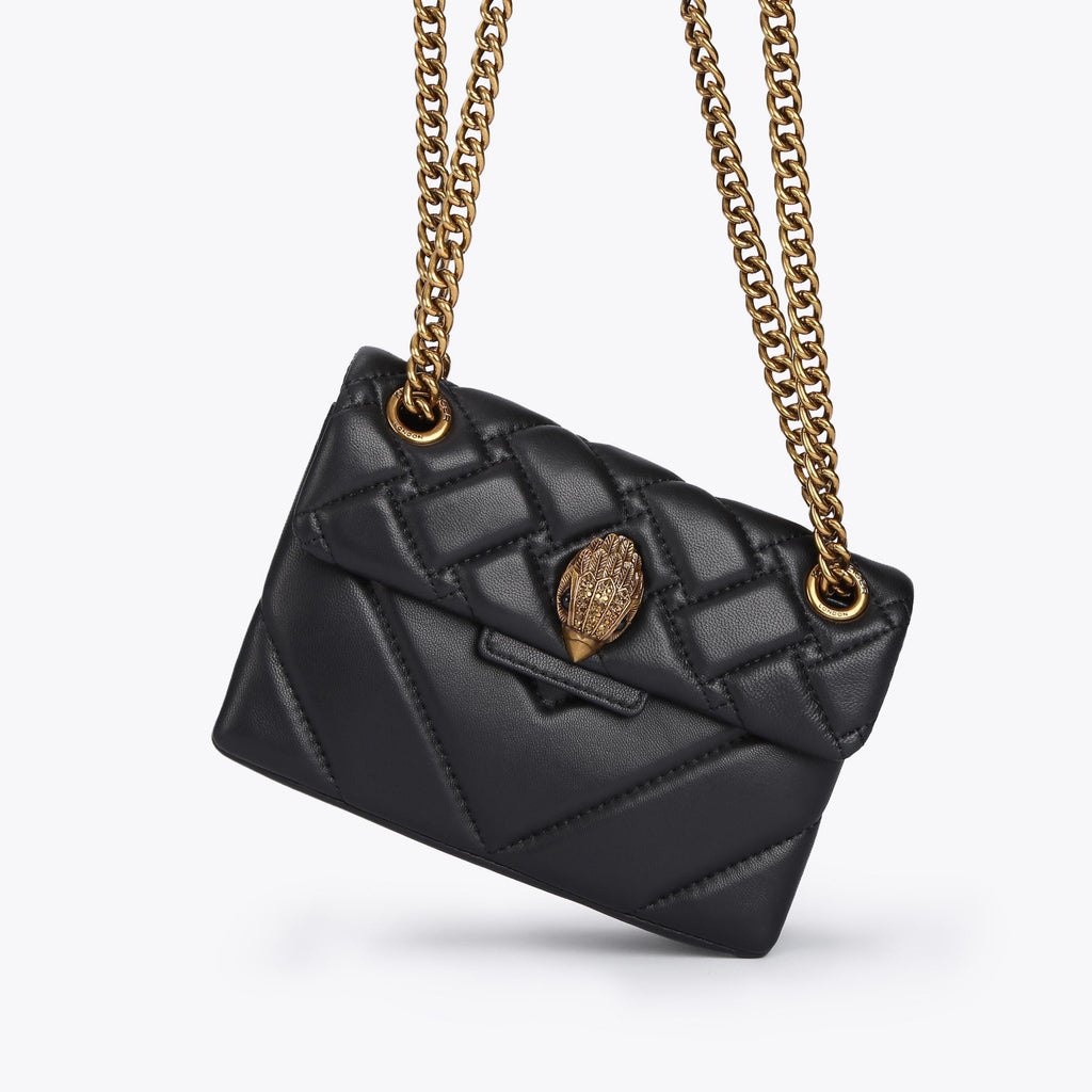 Mini Leather Kensington Shoulder Bag in Black
