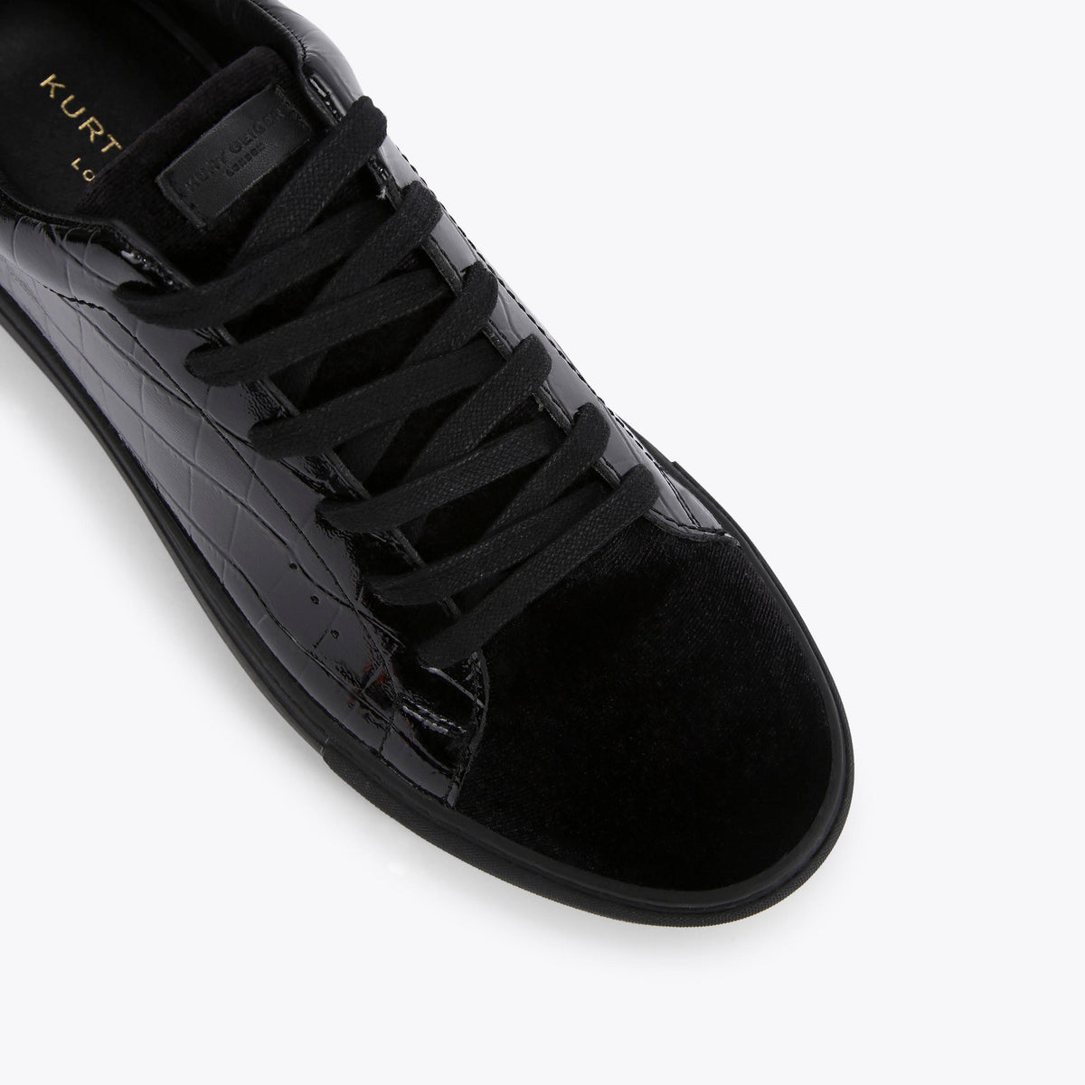 Laney Croc-Texture Sneaker in Black