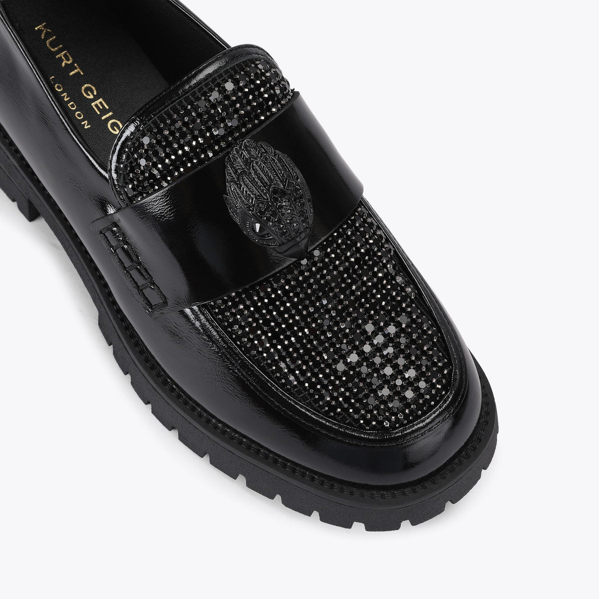 Eagle Crystal Loafer in Black