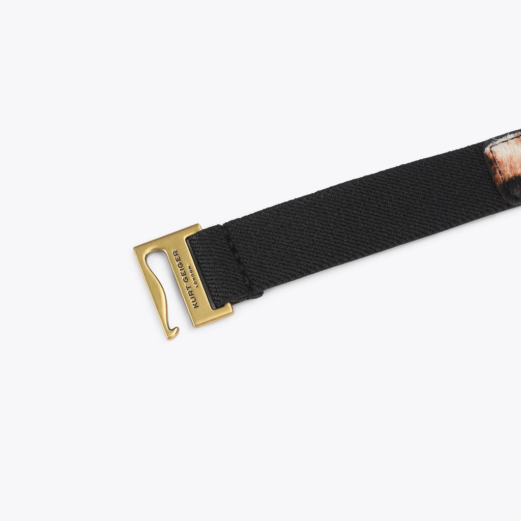 Mansion 20 Leopard Print Belt in Brown
