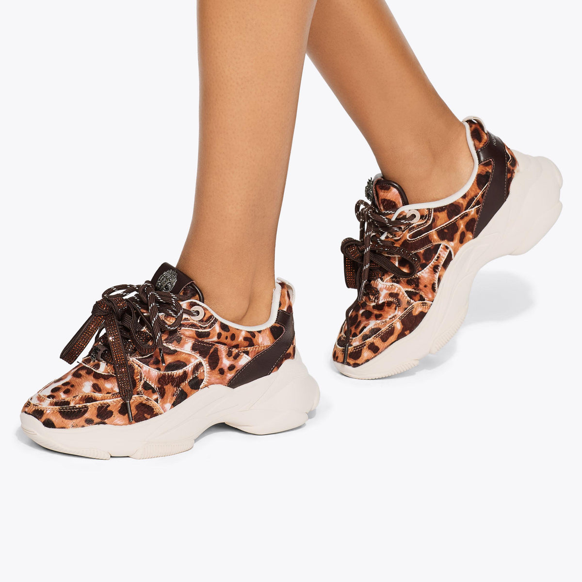 Starlight Runner Sneakers in Tan Leopard Leather