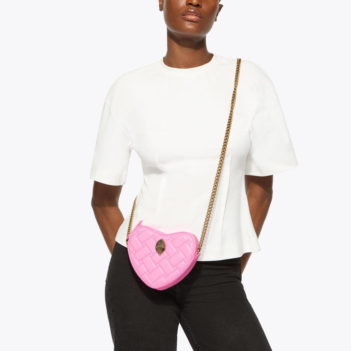 Kensington Heart Crossbody Bag in Pink