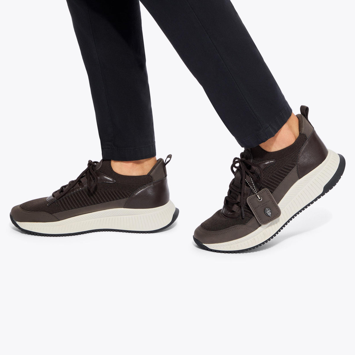 Manor Lace-Up Sneaker in Brown Mesh