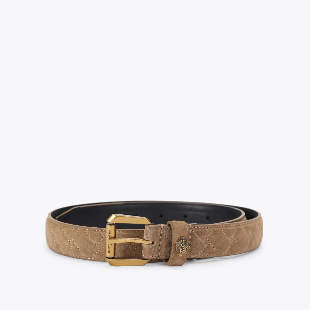 Kensington 30 Quilted Belt in Tan Suede Look