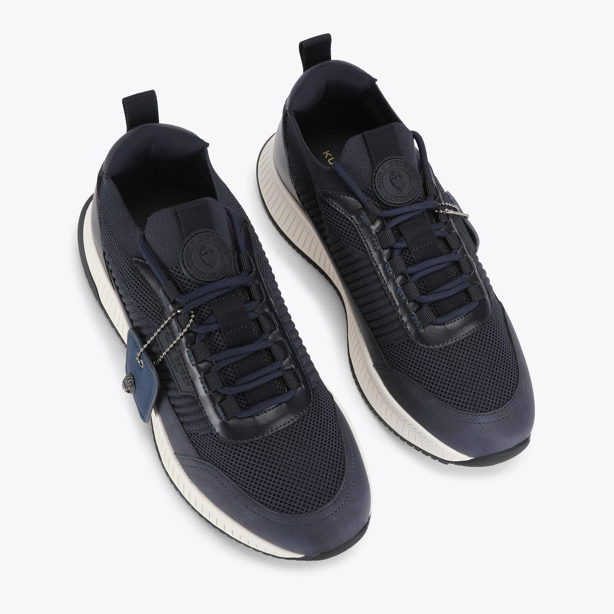 Manor Lace-Up Sneaker in Navy Mesh
