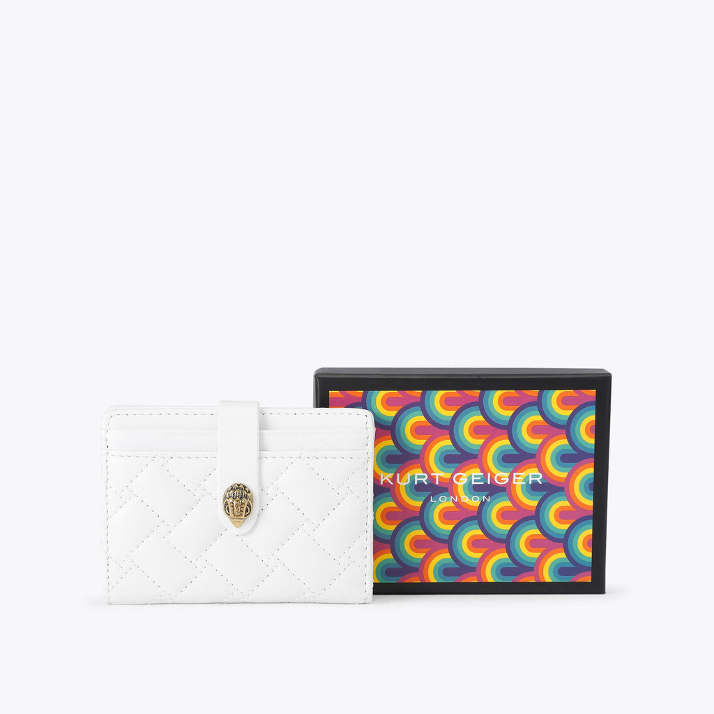 Multi Card Kensington Holder in White Leather