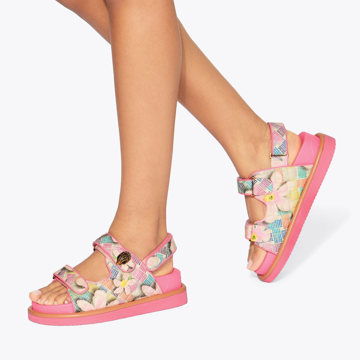 Orson Sandals in Pink Floral Canvas