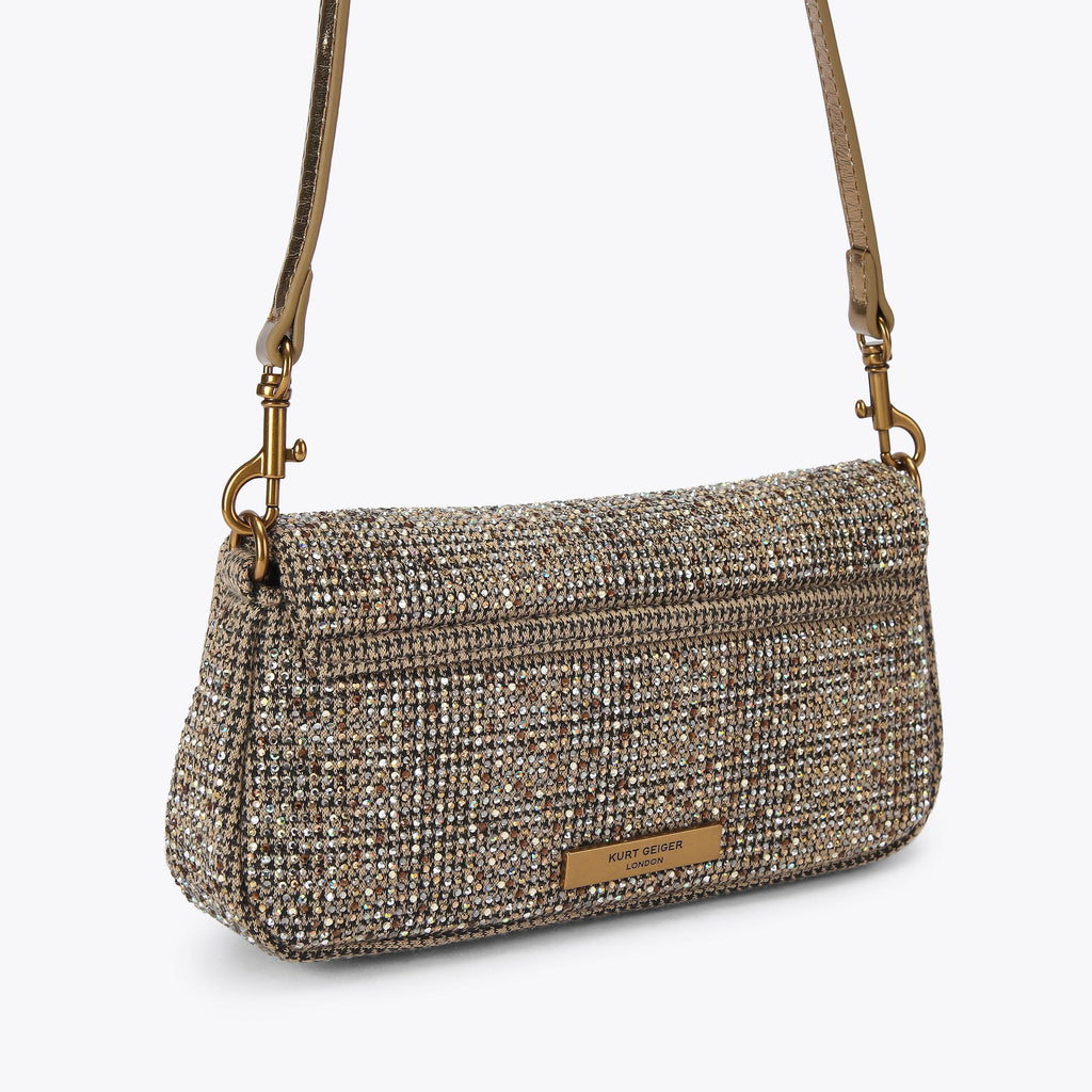 Pickle Multi-Way Shoulder Bag in Beige Houndstooth