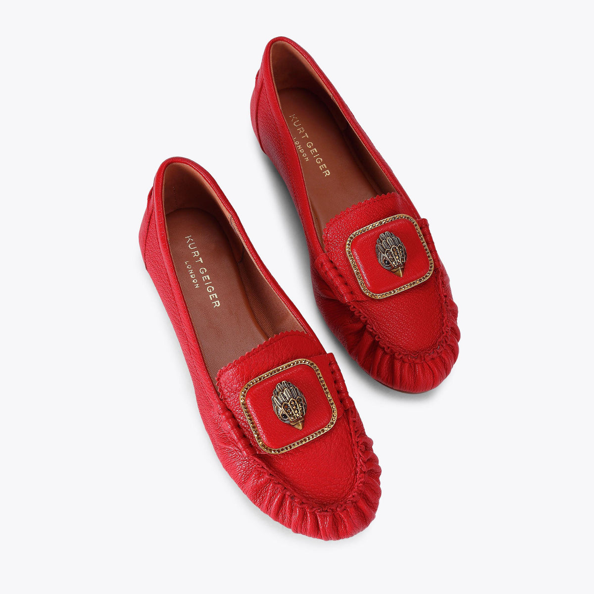 Pimlico Moccasin Loafer in Red Tweed Leather