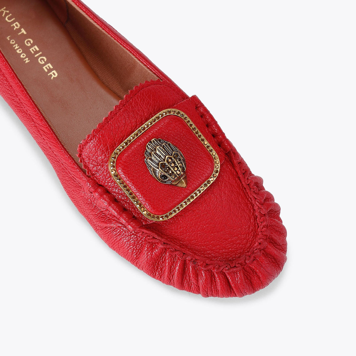Pimlico Moccasin Loafer in Red Tweed Leather