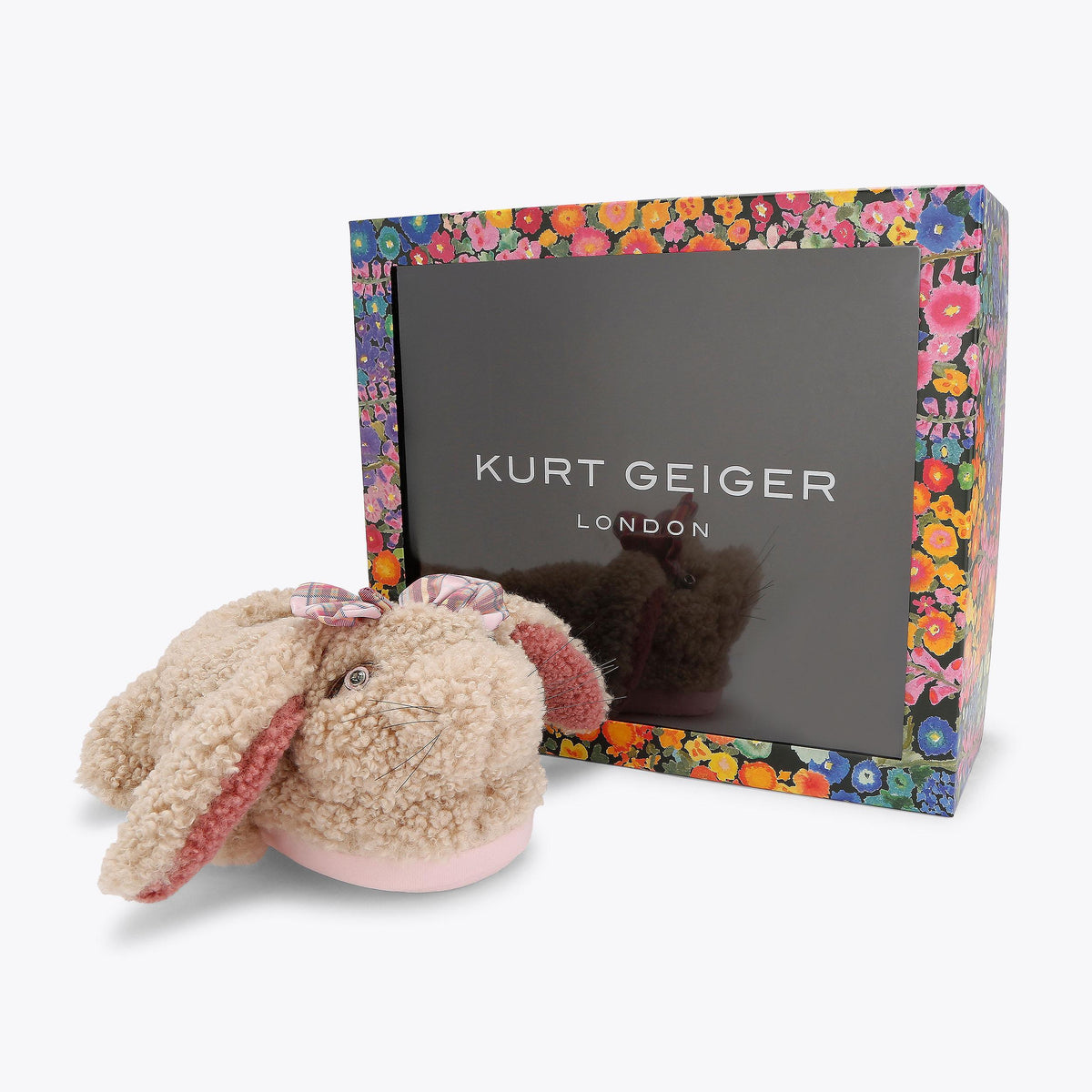 Bunny Faux-Fur Slippers in White