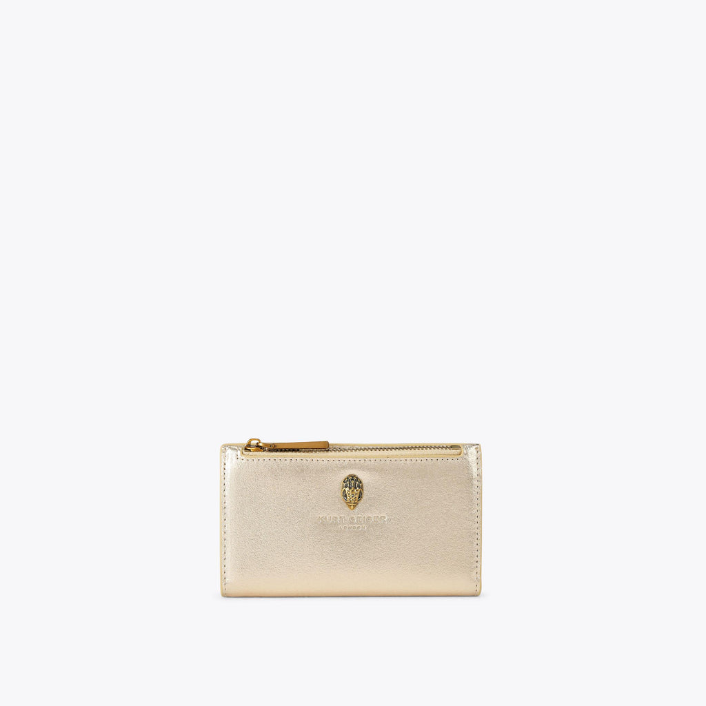 Shoreditch Bifold Wallet in Metallic Gold Leather