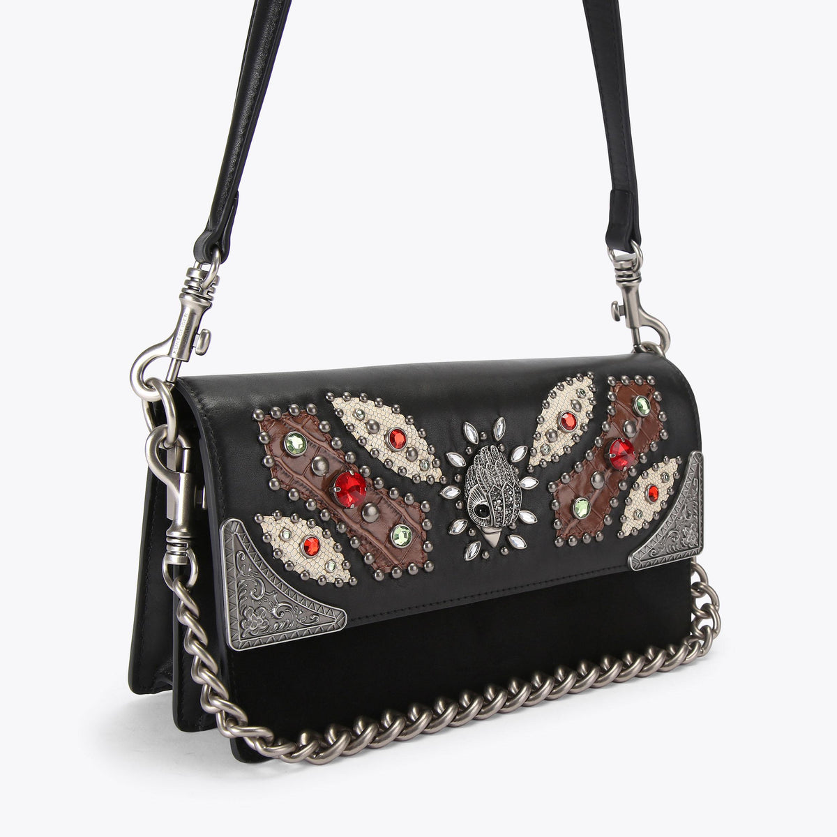 Sloane Soft Shoulder Bag in Black Smooth Leather