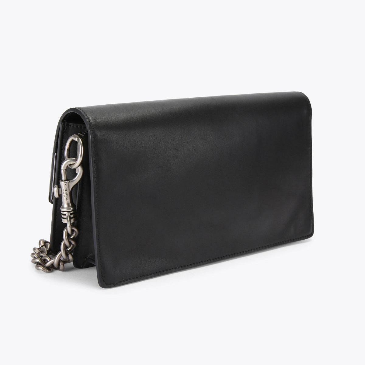 Sloane Soft Shoulder Bag in Black Smooth Leather
