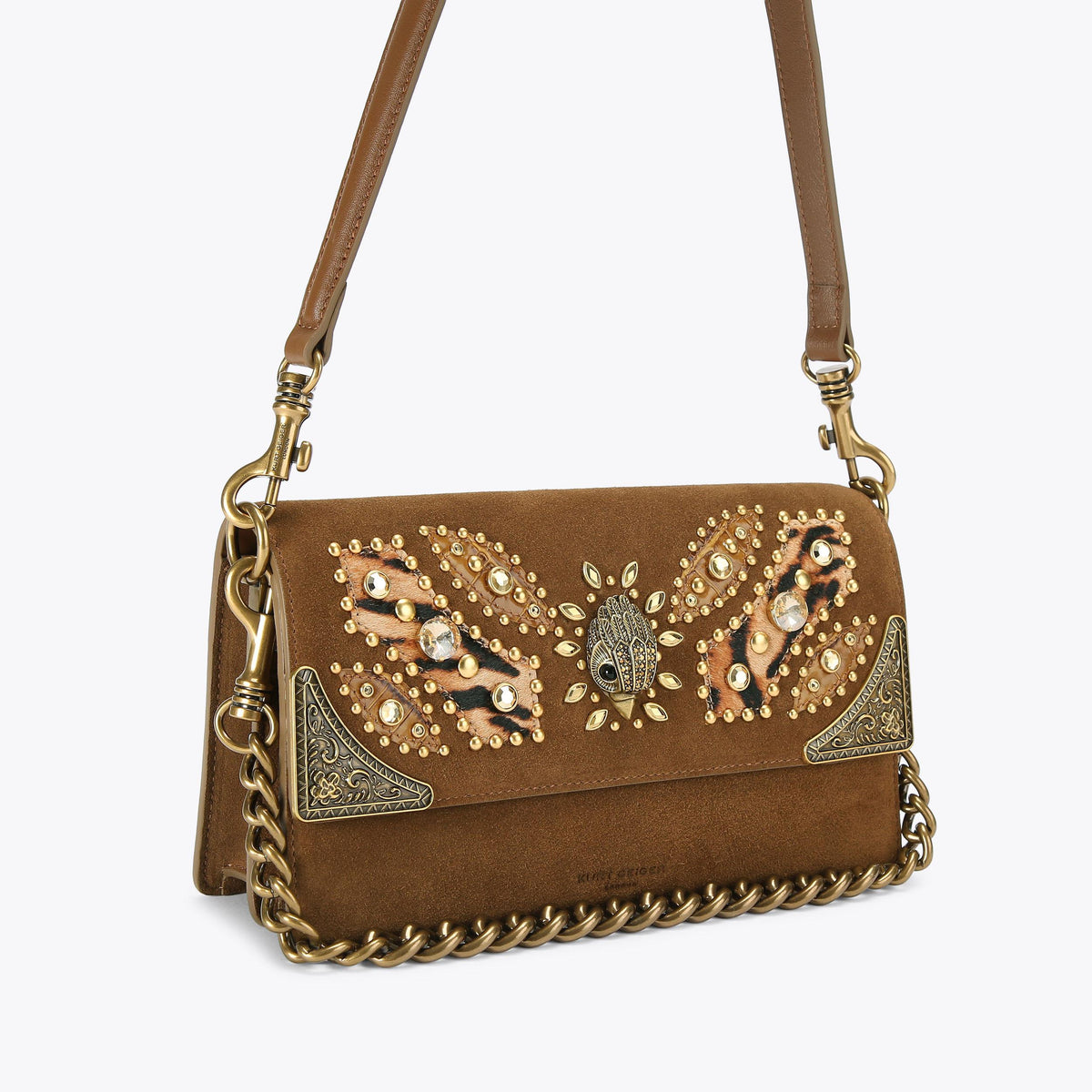 Sloane Soft Shoulder Bag in Tan Suede
