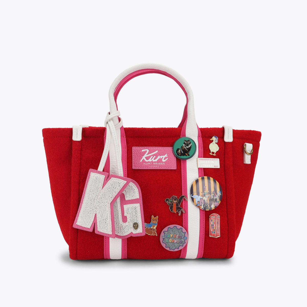 Small Southbank Shopper Bag in Red Fabric