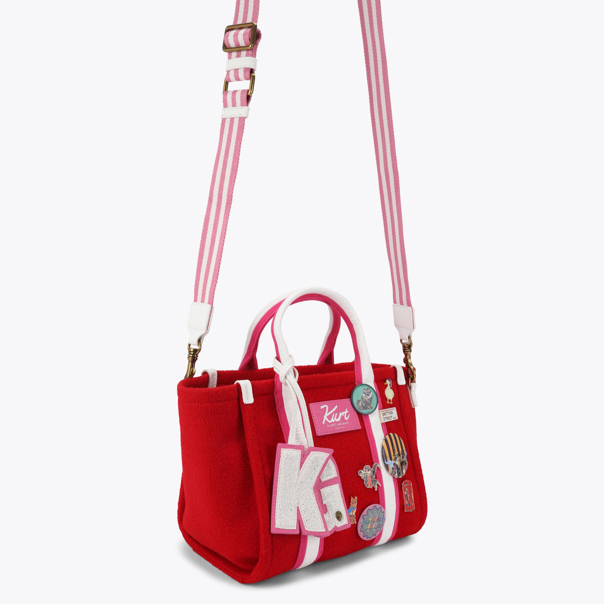 Small Southbank Shopper Bag in Red Fabric