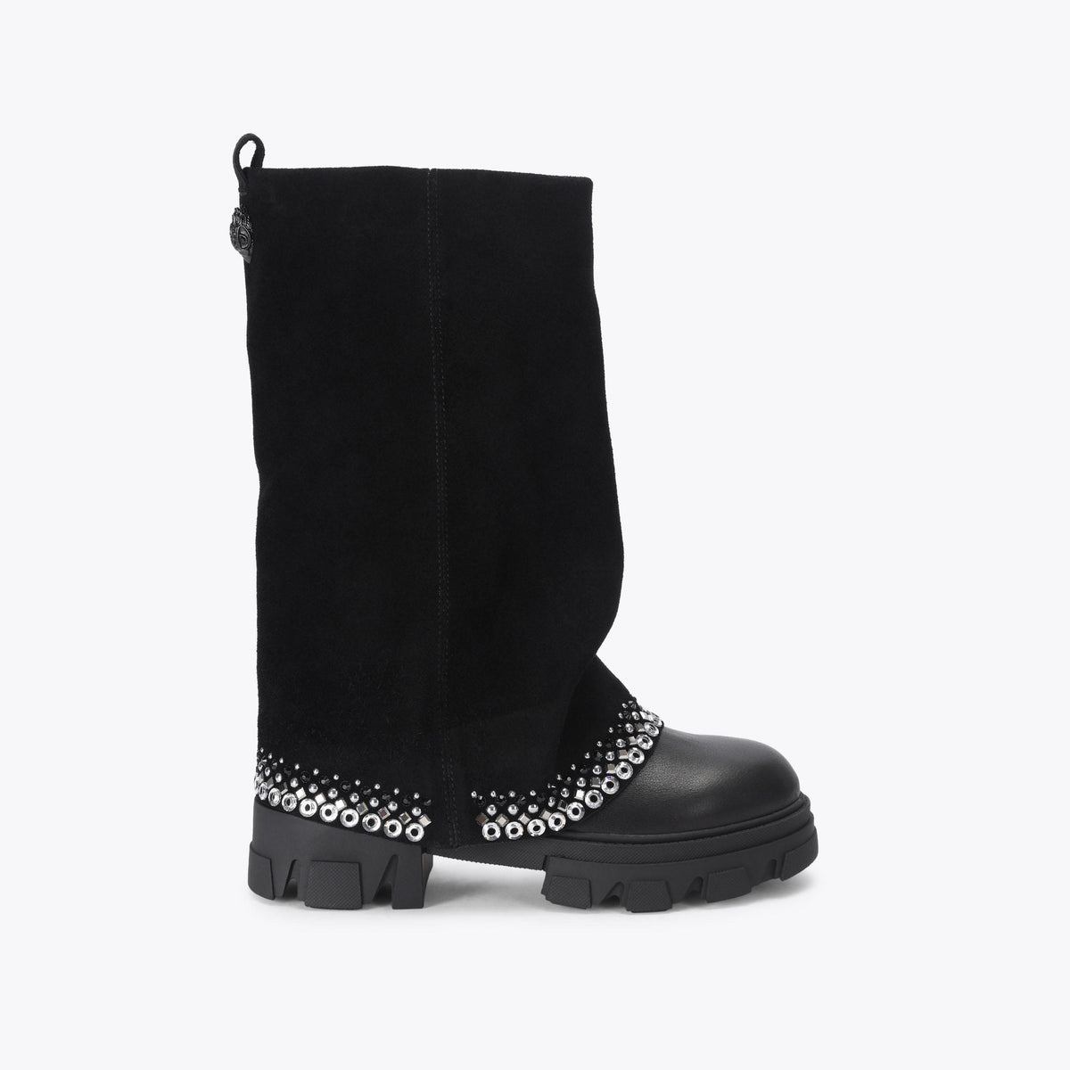 Stomp Foldover Crystal Boot black