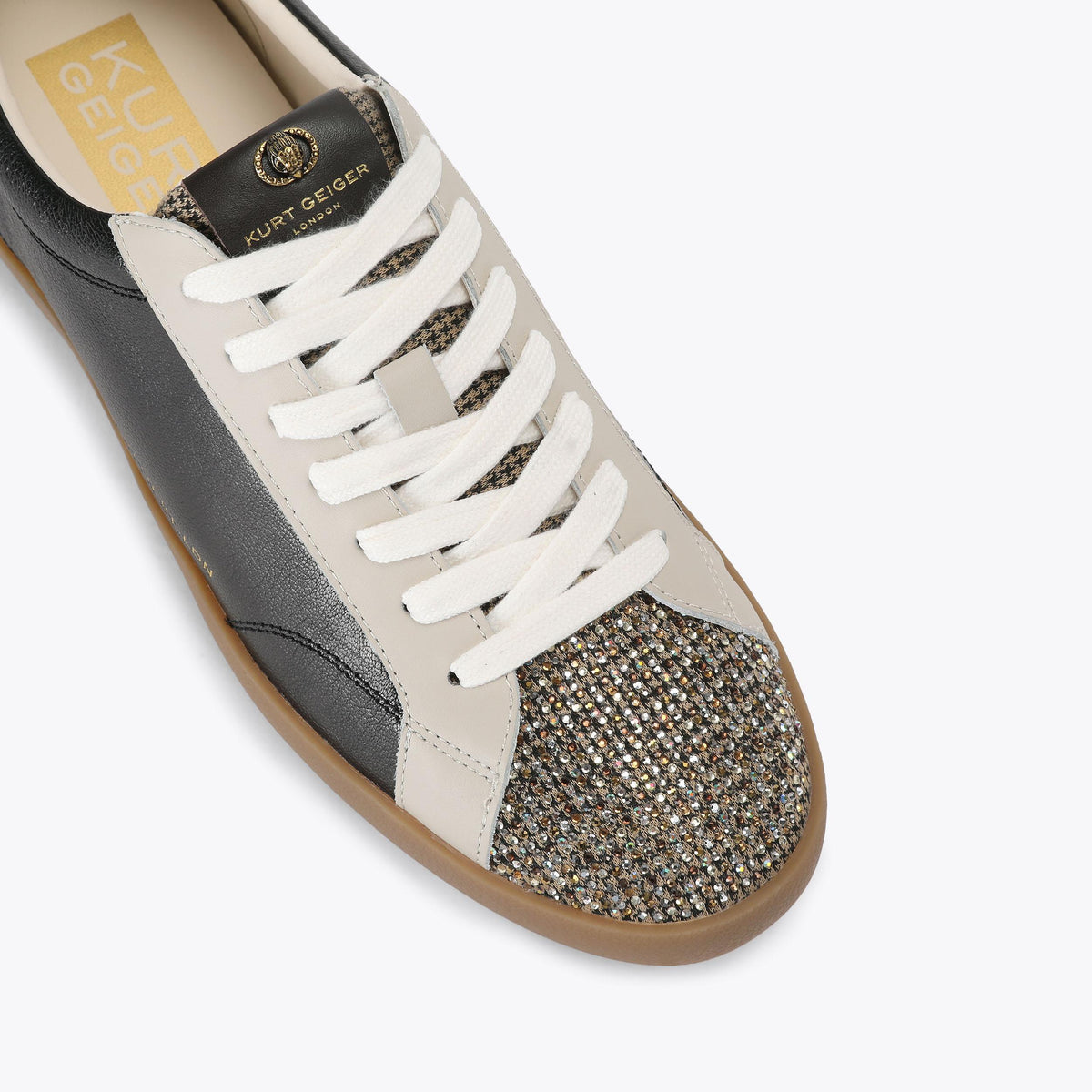 Strand Crystal-Toe Sneaker in Black