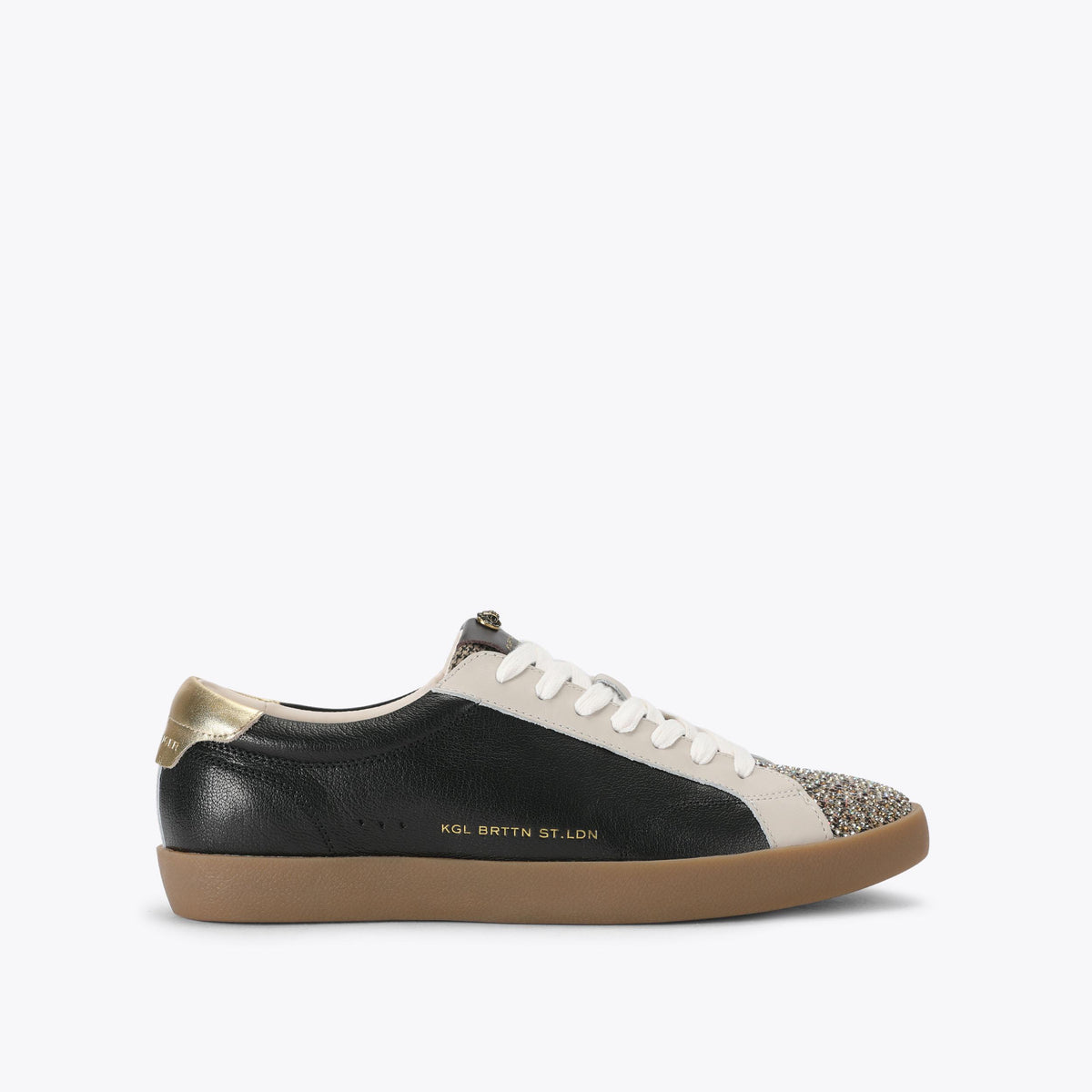 Strand Crystal-Toe Sneaker in Black