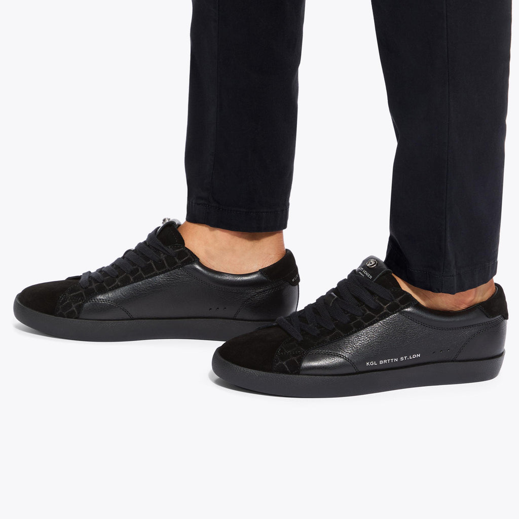Strand Suede-Toe Sneaker in Black