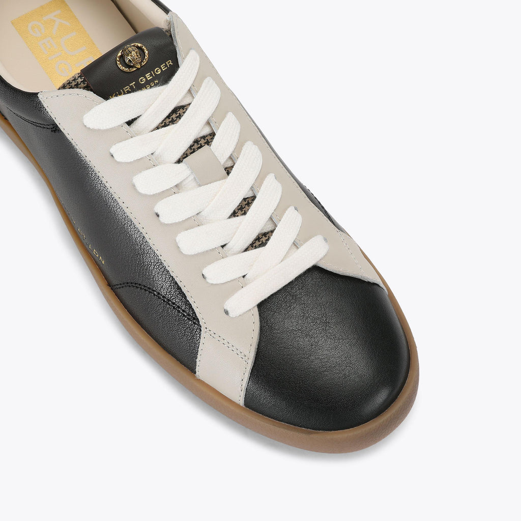 Strand Gold-Heel Panel Sneaker in Black